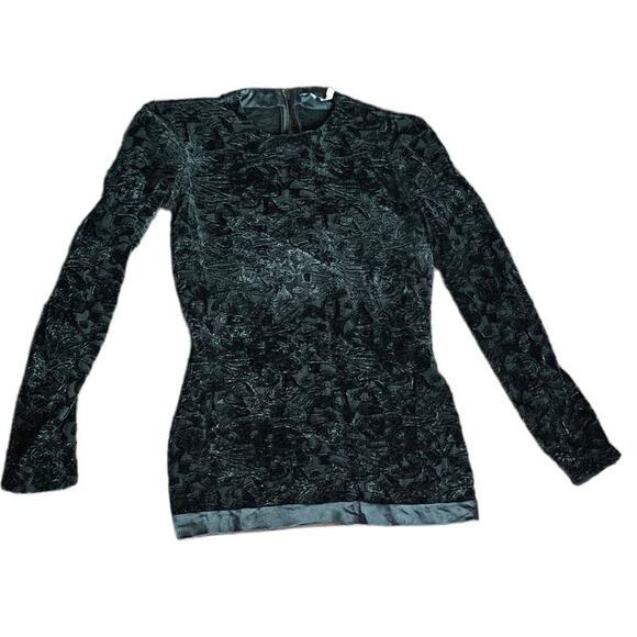 1980s Georgio Armani Black Label Velvet Burnout Top Size 4 or Small - Picture 10 of 10